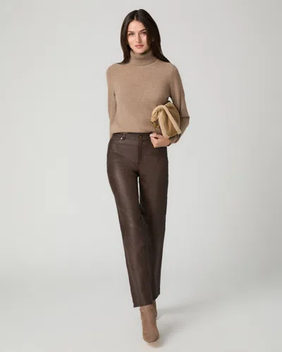 Paige Stevie 31 Inch Straight Pant In Brown