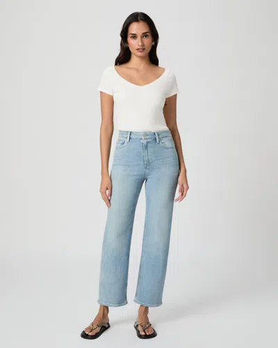 Paige Stevie Ankle Straight Jean In Blue