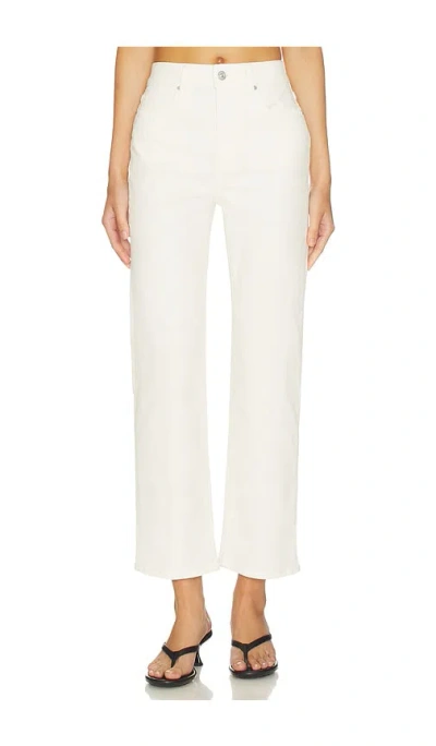 Paige Stevie Ankle Straight Leg Jeans In White