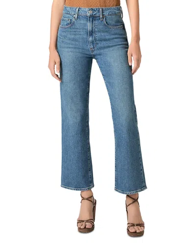 Paige Stevie High Rise Ankle Bootcut Jeans In Exposition In Blue