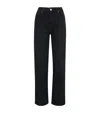 Paige Stevie High Waist Ankle Straight Leg Jeans In Black