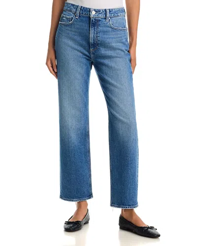 Paige Stevie High Rise Straight Leg Ankle Jeans In Frittata In Blue
