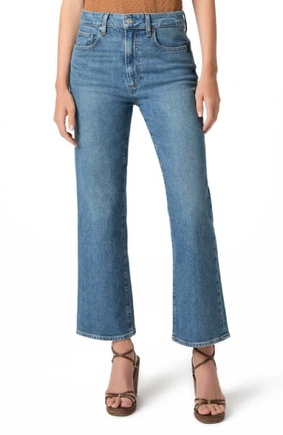 Paige Stevie High Waist Ankle Bootcut Jeans In Black
