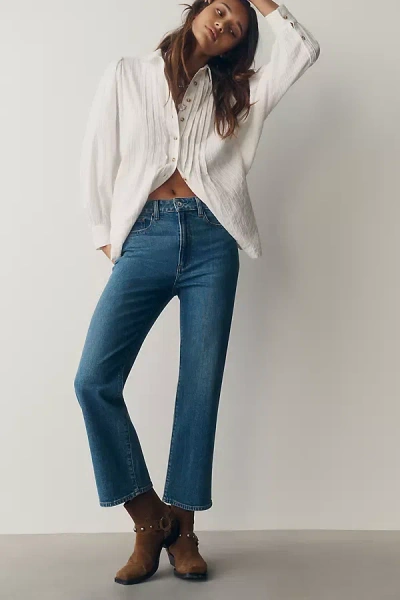 Paige Stevie High-rise Bootcut Ankle Jeans In Blue