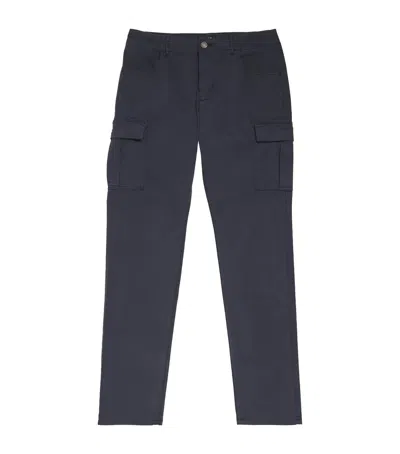 Paige Straight Cargo Trousers In Navy