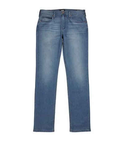 Paige Straight-fit Vintage Wash Jeans In Blue