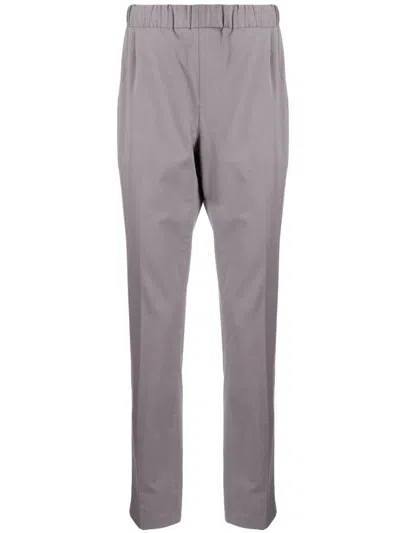 Paige Straight-leg Elasticated-waist Trousers In Grey