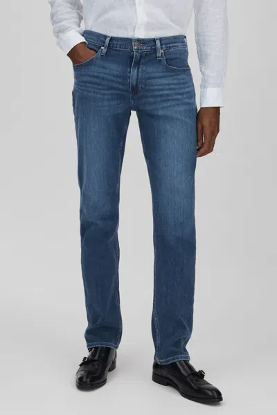 Paige Straight Leg Jeans In Atwell Blue