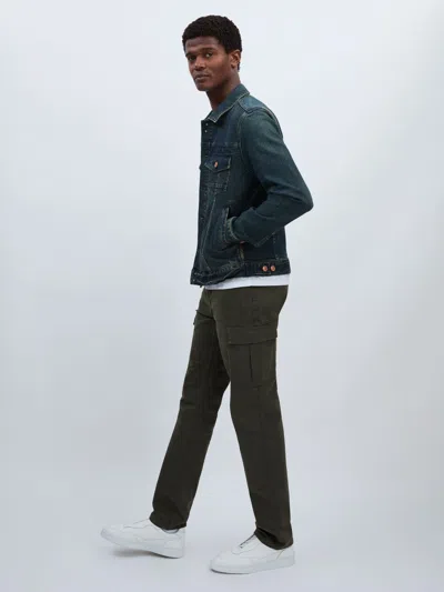 Paige Stretch-cotton Slim Cargo Trousers In Brown