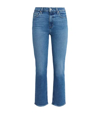 Paige Stretch-denim Cindy Straight Jeans In Blue