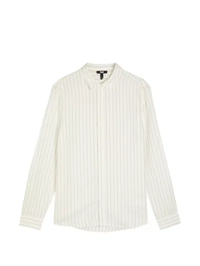 Paige Mens Storm Stripe Peters Cotton-linen Shirt In White