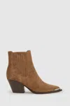 Paige Lyra Pointed Toe Chelsea Boot In Tan
