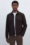 Paige Suede Jacket In Dark Chocolate