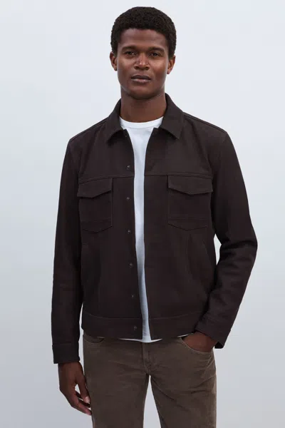 Paige Suede Jacket In Dark Chocolate