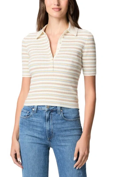 Paige Summit Stripe Organic Cotton Blend Top In Animal Print