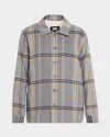 Paige Telford Plaid Button-front Shirt Jacket In Gray