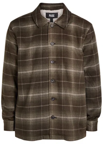 Paige Telford Plaid Flannel Jacket In Brown
