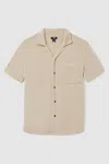 Paige Terry Cuban Collar Shirt In Natural