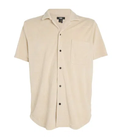 Paige Terry Towelling Shirt In Beige