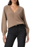 Paige Thea V-neck Cashmere Sweater In Brown