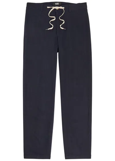 Paige Tiano Woven Trousers In Blue