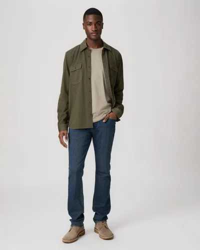 Paige Transcend Federal 30 Inch Slim Straight Jean In Green