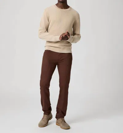 Paige Transcend Federal Slim Straight Jean In Sumatra Blend In Burgundy