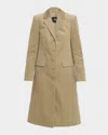 Paige Trexi Long Corduroy Coat In Neutral