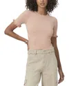 Paige Triste Metallic Short Sleeve Sweater In Pink