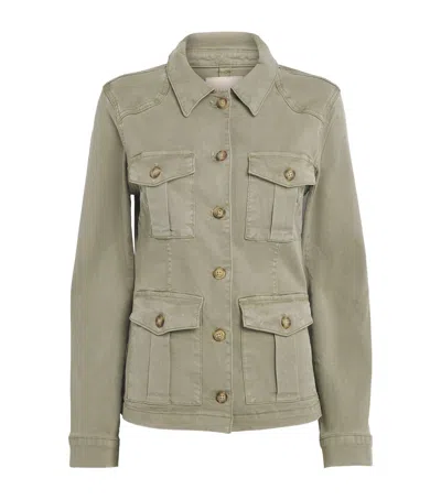 Paige Twill Stacy Utility Jacket In Green