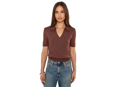 Paige Una Top Women's Clothing Garnet Marl: Xs, Cotton/rayon In Brown