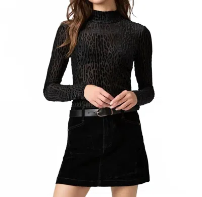 Paige Ursula Long Sleeve Top In Black