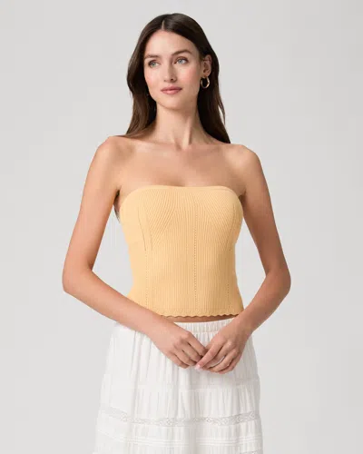 Paige Valentina Tube Top In Soft Apricot