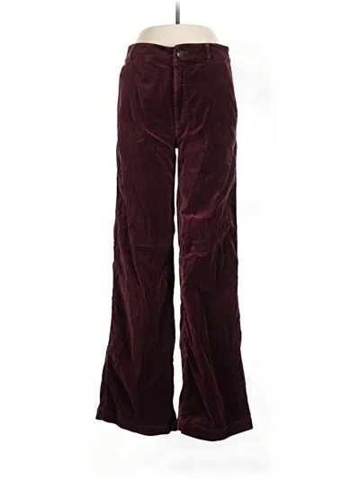 Pre-owned Paige Velour Pants In Burgundy