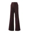 Paige Velvet Marlow Flared Trousers In Brown