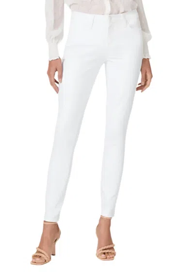 Paige Verdugo Ankle Mid Rise Ultra Skinny Jeans In Crisp White