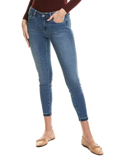 Paige Verdugo Rihannon Distressed Mid Rise Ultra Skinny Ankle Jean In Blue