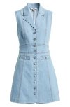 Paige Via Sleeveless Denim Minidress In Jocelyn