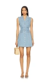 Paige Vida Denim Mini Dress In Blue