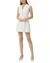 Paige Vida Button Front Mini Dress In Toasted Ecru