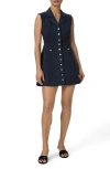 Paige Vida Sleeveless Button Front Denim Minidress
