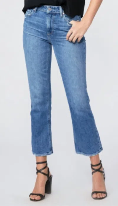 Paige Vintage Colette Crop Flare Jeans In Wannab Destructed In Blue