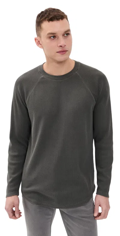 Paige Vintage Faded Charcoal Davies Waffle Tee Vintage Faded Charcoal In Gray