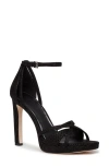 Paige Women's Violet Almond Toe Studded Strappy High Heel Sandals In Black