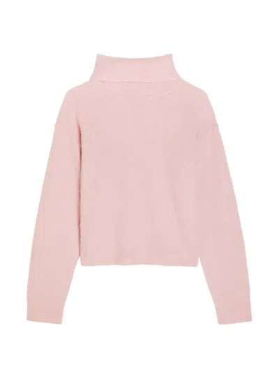 Paige Viviana Roll Neck Knitted Sweater In Pink