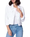 Paige Vivienne Relaxed Jacket With Raw Hem In Crisp White