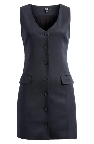 Paige Wells Sleeveless Button Front Sheath Dress In Black