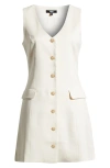 Paige Wells V Neck Mini Dress In Cream