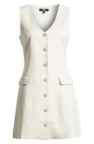 PAIGE PAIGE WELLS SLEEVELESS BUTTON FRONT SHEATH DRESS