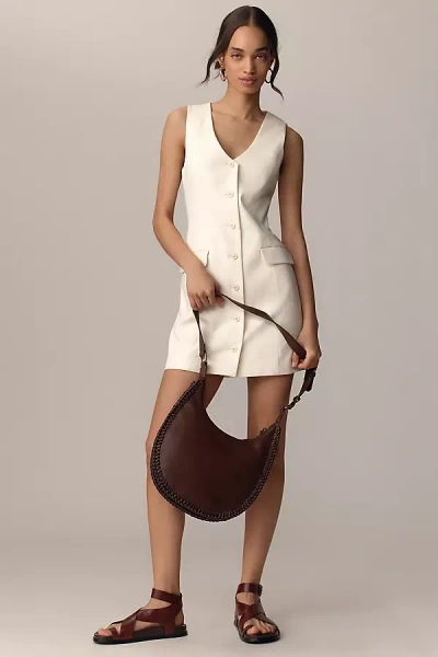 Paige Wells Sleeveless Mini Dress In Beige